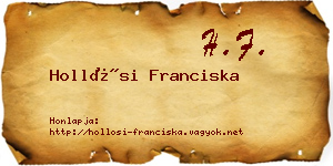 Hollósi Franciska névjegykártya